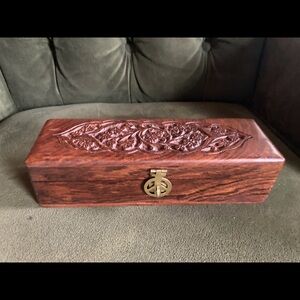 Vintage Lucky Brand Wooden Treasure/Incense Box